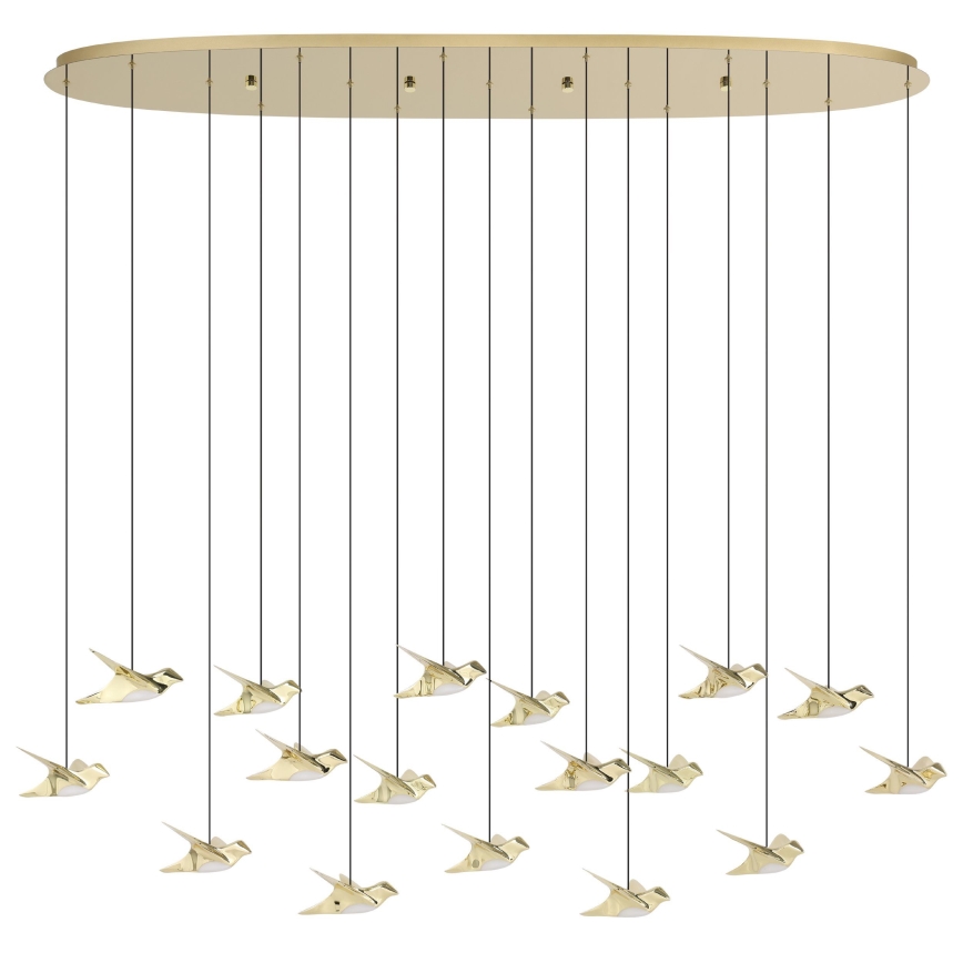 Eglo - Lampadario a sospensione con filo LED dimmerabile 17xLED/3W/230V 3000K oro