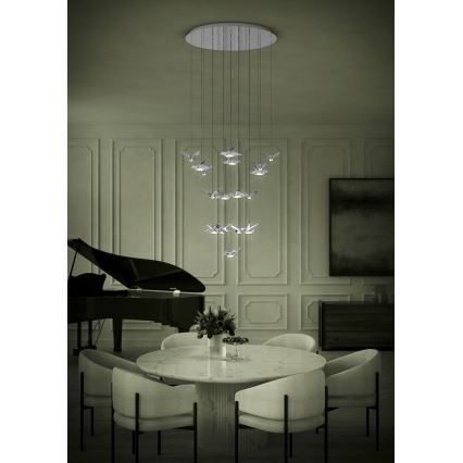 Eglo - Lampadario a sospensione con filo LED dimmerabile 17xLED/3W/230V 3000K cromo lucido