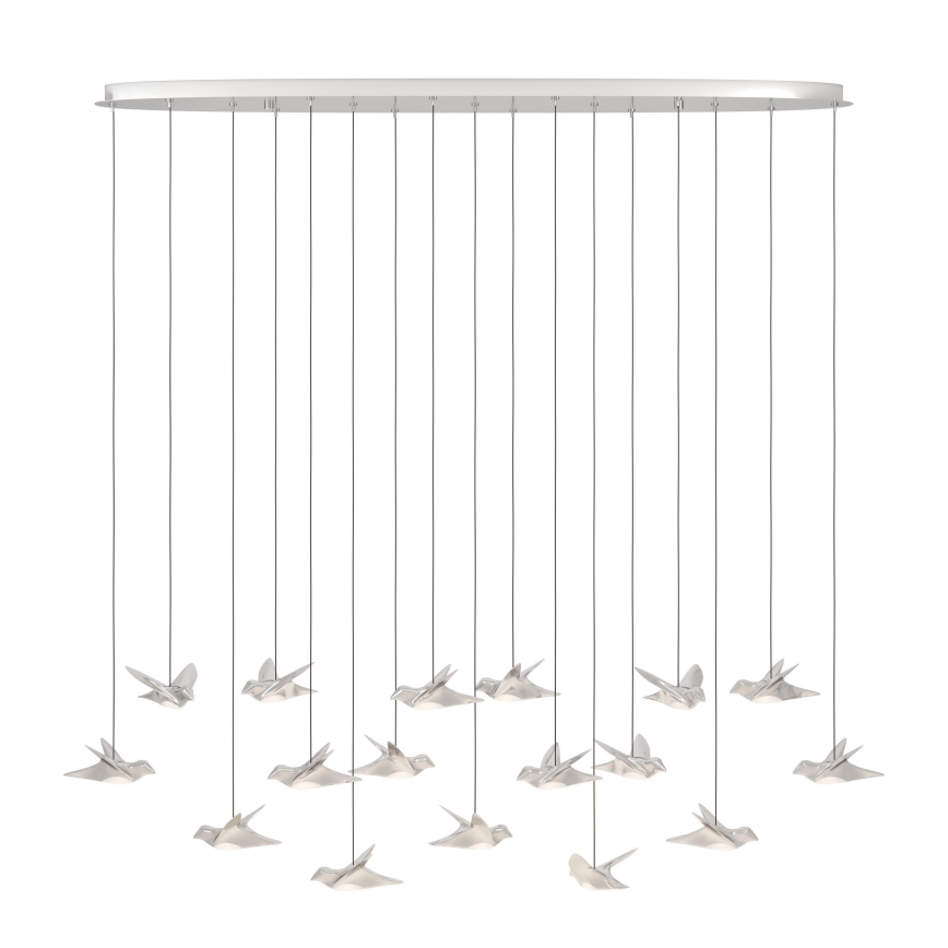 Eglo - Lampadario a sospensione con filo LED dimmerabile 17xLED/3W/230V 3000K cromo lucido