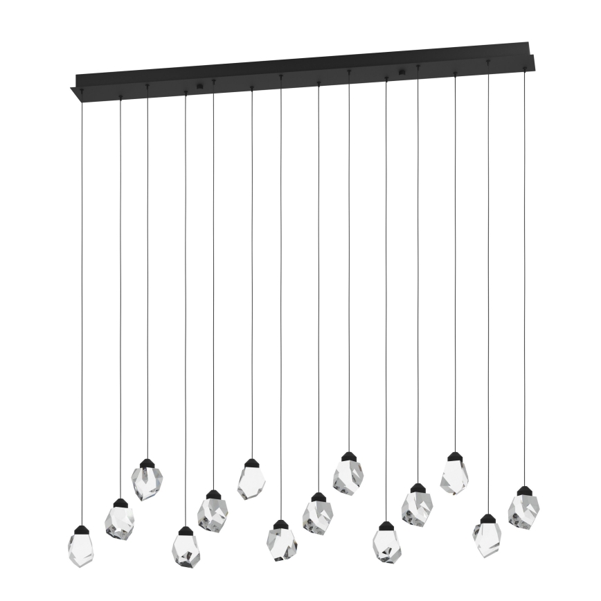 Eglo - Lampadario a sospensione con filo LED dimmerabile 14xLED/3W/230V 3000K nero/limpido