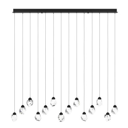 Eglo - Lampadario a sospensione con filo LED dimmerabile 14xLED/3W/230V 3000K nero/limpido