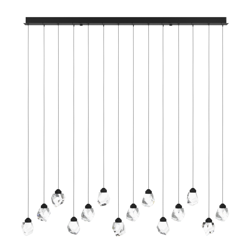 Eglo - Lampadario a sospensione con filo LED dimmerabile 14xLED/3W/230V 3000K nero/limpido