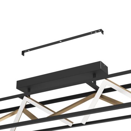 Eglo - Lampadario a plafone LED dimmerabile LED/45W/230V 2700-6500K nero/oro + telecomando