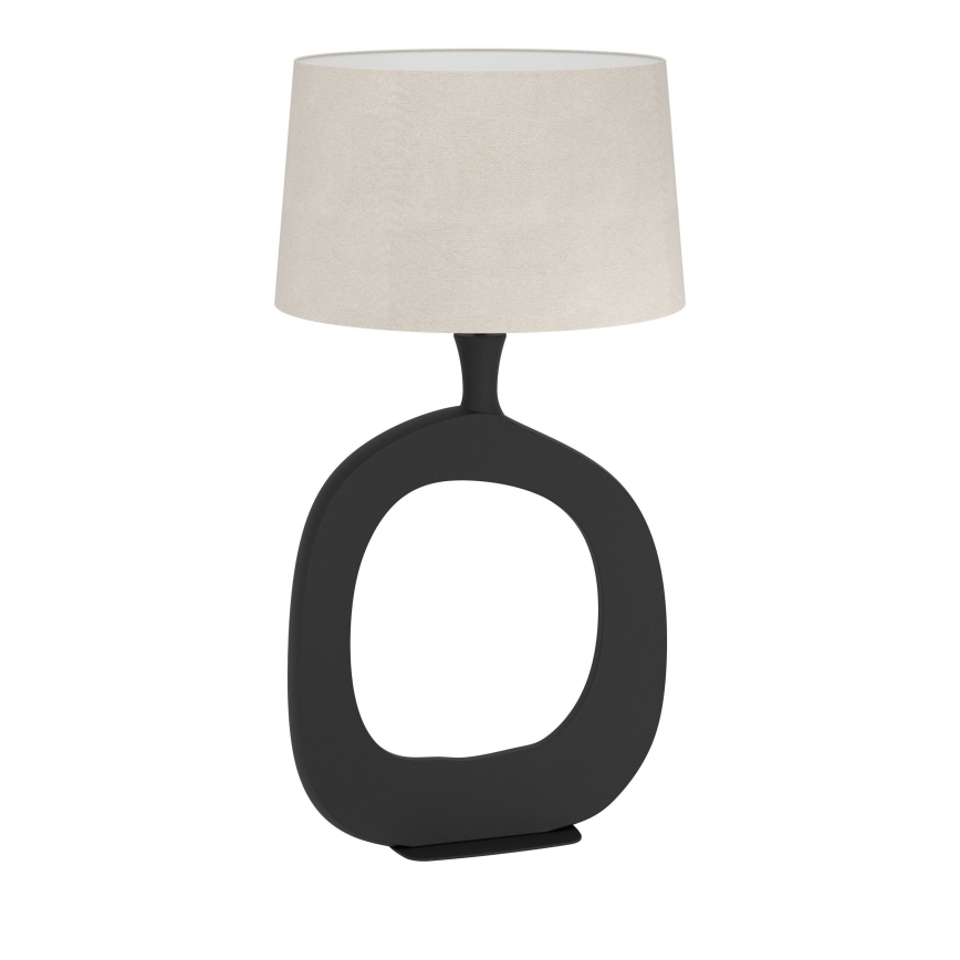 Eglo - Lampada da tavolo 1xE27/60W/230V 88 cm nero/color crema