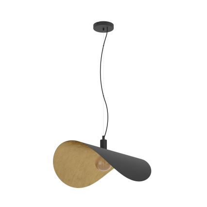 Eglo - Lampadario a sospensione con filo 1xE27/40W/230V 80 cm nero/oro