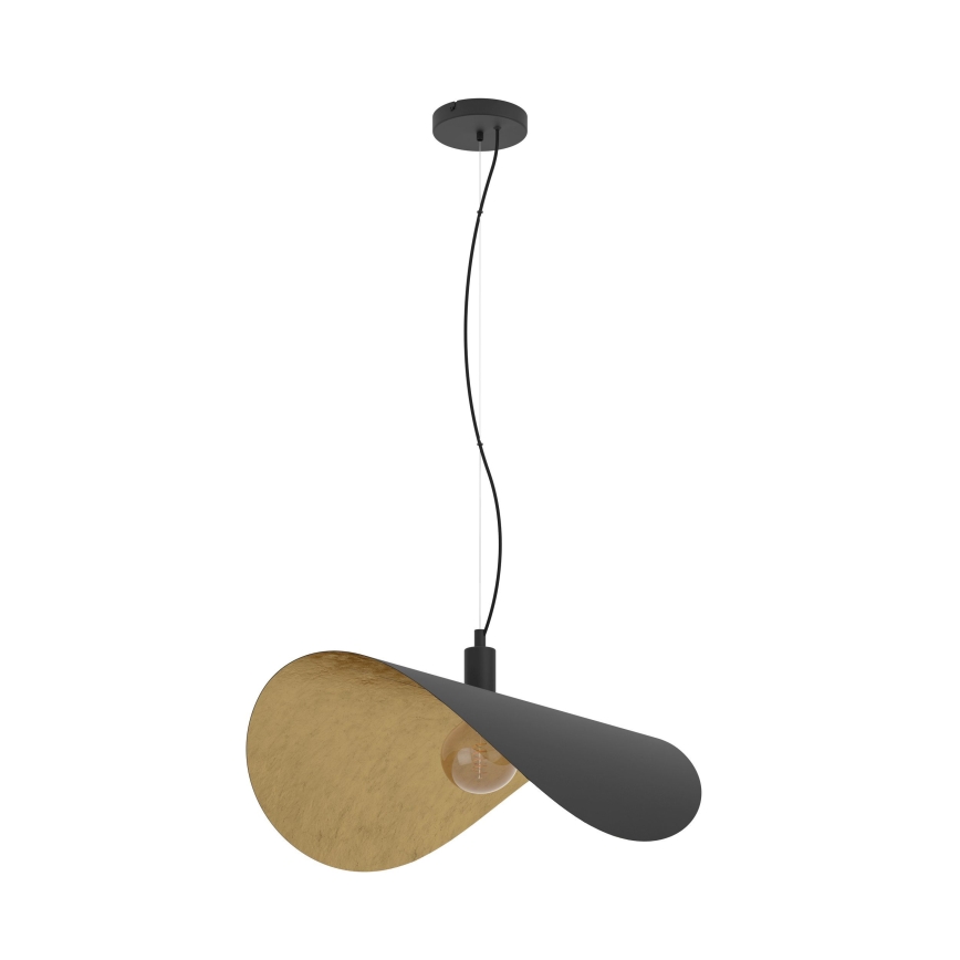 Eglo - Lampadario a sospensione con filo 1xE27/40W/230V 80 cm nero/oro