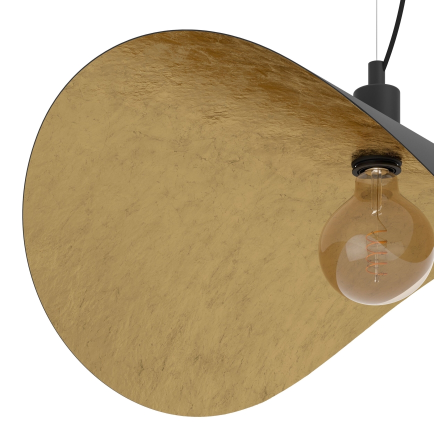 Eglo - Lampadario a sospensione con filo 1xE27/40W/230V 80 cm nero/oro
