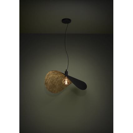Eglo - Lampadario a sospensione con filo 1xE27/40W/230V 80 cm nero/oro