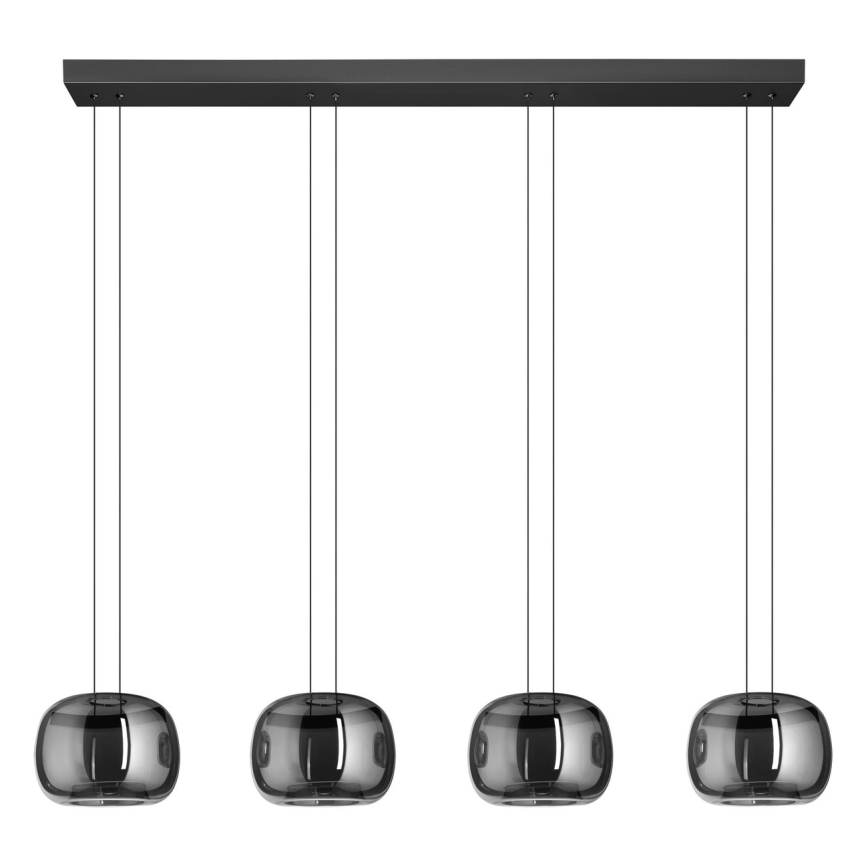 Eglo - Lampada a sospensione dimmerabile su cavo 4xLED/5,8W/230V nero/fumé