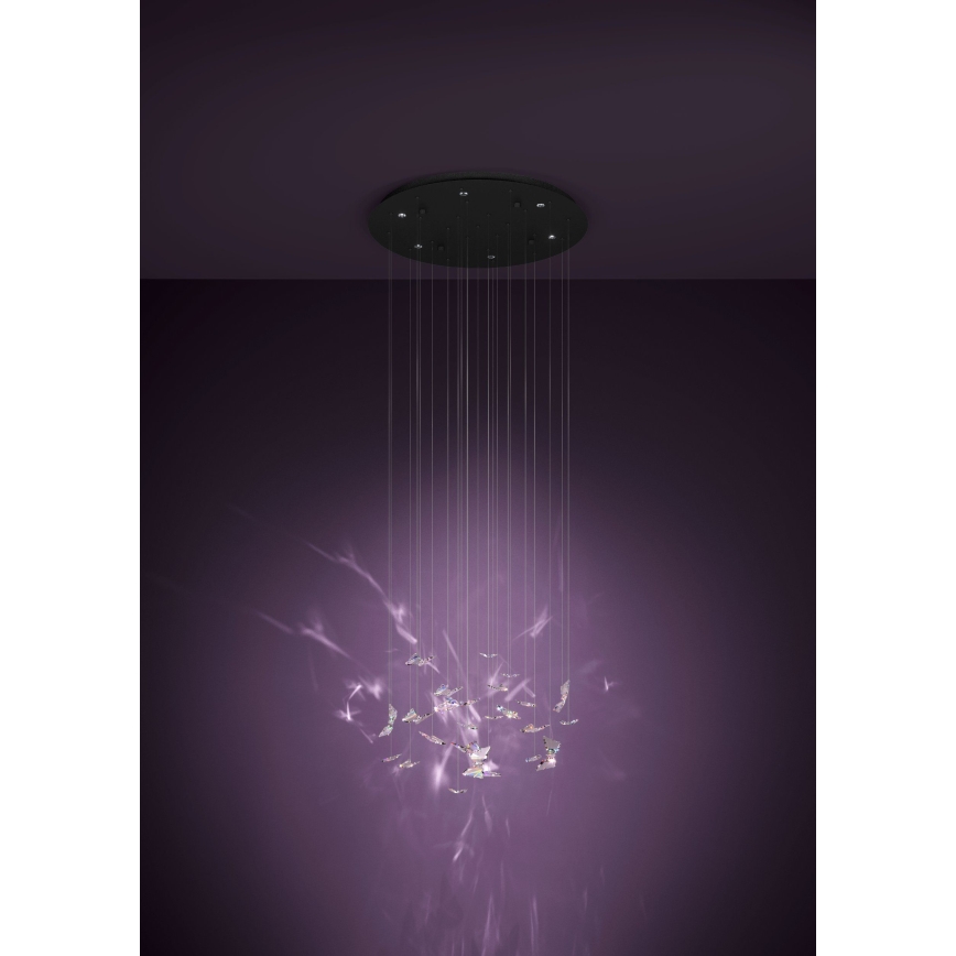 Eglo - Lampadario a sospensione dimmerabile su cavo 6xLED/4,2W/230V nero/trasparente