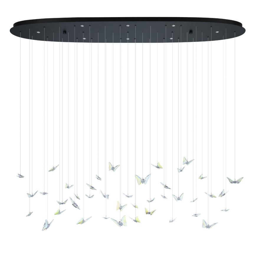 Eglo - Lampadario LED dimmerabile sospeso su cavo 8xLED/4,2W/230V nero/trasparente