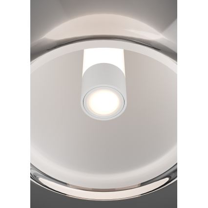 Eglo - Lampadario dimmerabile a sospensione con cavo LED/7W/230V + LED/1,6W 2200-6500K cromo lucido