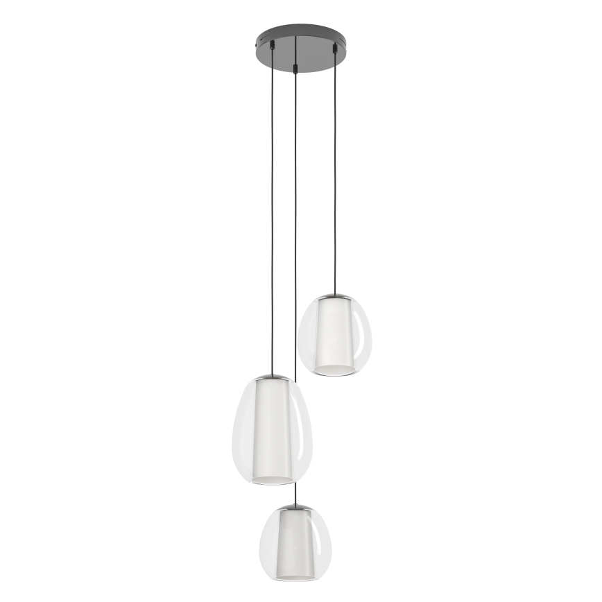 Eglo - Lampadario LED dimmerabile su cavo LED/7W/230V + 2xLED/5,5W + 3xLED/1,6W 2200-6500K nero cromato