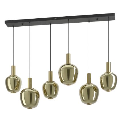 Eglo - Lampadario LED dimmerabile 3xLED/5W/230V + 3xLED/6,5W + 6xLED/1,6W 2200-6500K, finitura dorata