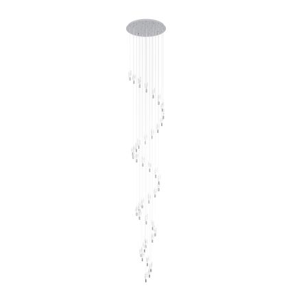 Eglo - Lampadario LED a sospensione con cavo 40xLED/2,1W/230V 2200/3000/4000K cromo lucido