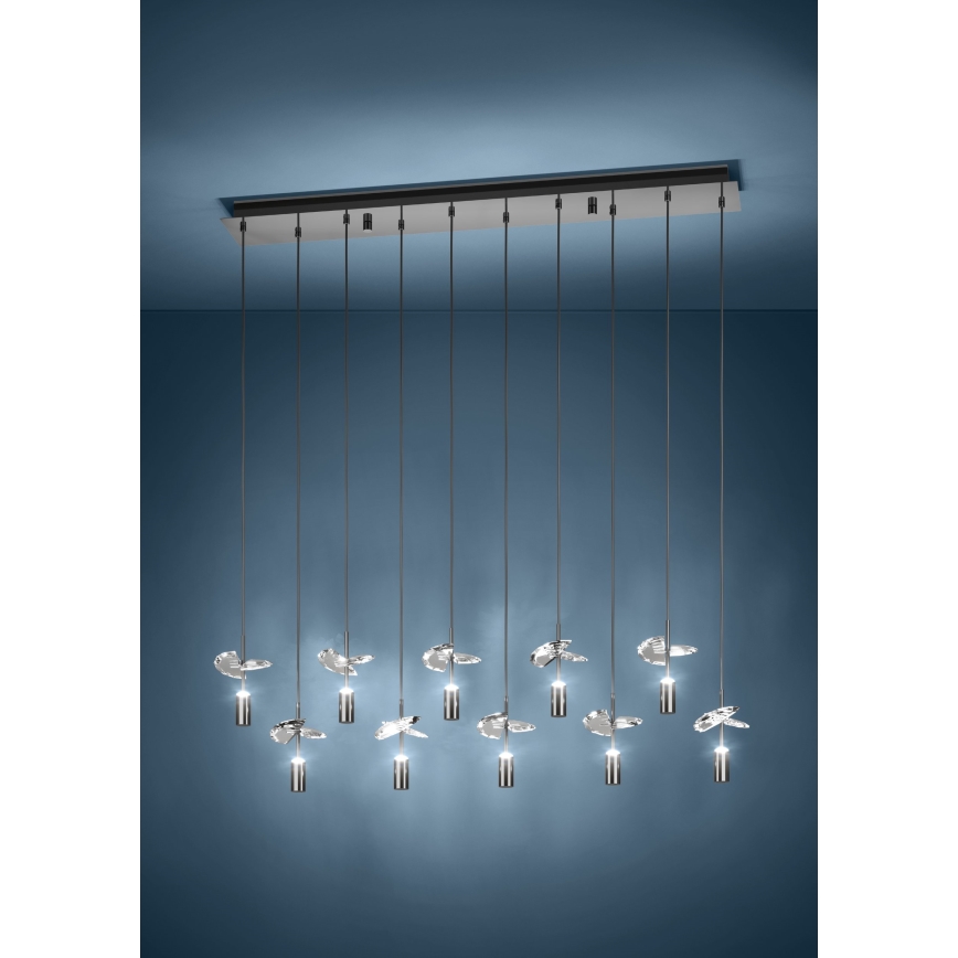 Eglo - Lampadario LED a sospensione con cavo 10xLED/2,6W/230V 2200/3000/4000K cromo lucido