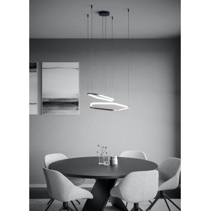Eglo - Lampada a sospensione dimmerabile a LED su cavo LED/30W/230V 2200-6500K ottone + telecomando