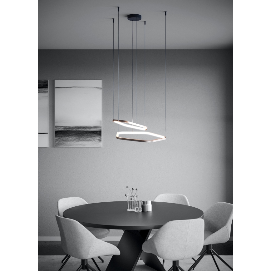 Eglo - Lampada a sospensione dimmerabile a LED su cavo LED/30W/230V 2200-6500K ottone + telecomando