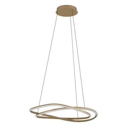 Eglo - Lampadario LED dimmerabile sospeso a cavo LED/60W/230V 2200-6500K oro + telecomando