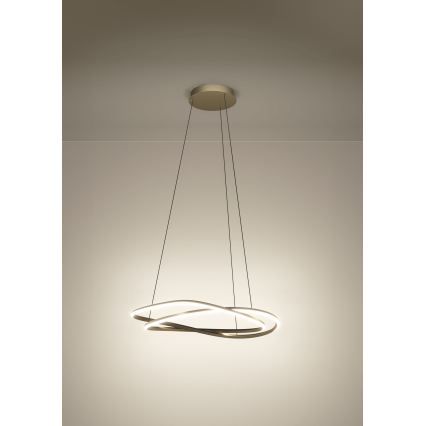 Eglo - Lampadario LED dimmerabile sospeso a cavo LED/60W/230V 2200-6500K oro + telecomando
