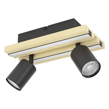 Eglo - Faretto LED 2xLED/2,2W/230V + 2xLED/1,2W + 2xLED/2W beige/nero