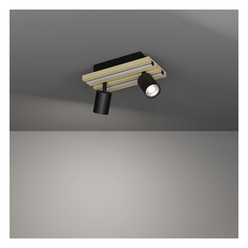 Eglo - Faretto LED 2xLED/2,2W/230V + 2xLED/1,2W + 2xLED/2W beige/nero