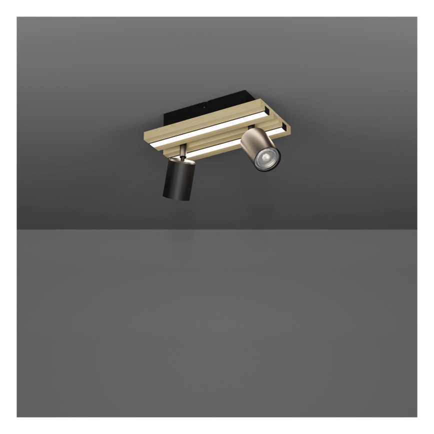 Eglo - Faretto LED 2xLED/2,2W/230V + 2xLED/1,2W + 2xLED/2W beige/nero