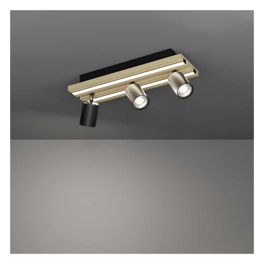 Eglo - Faretto LED 3xLED/2,2W/230V + 2xLED/1,2W + 2xLED/2W beige/nero