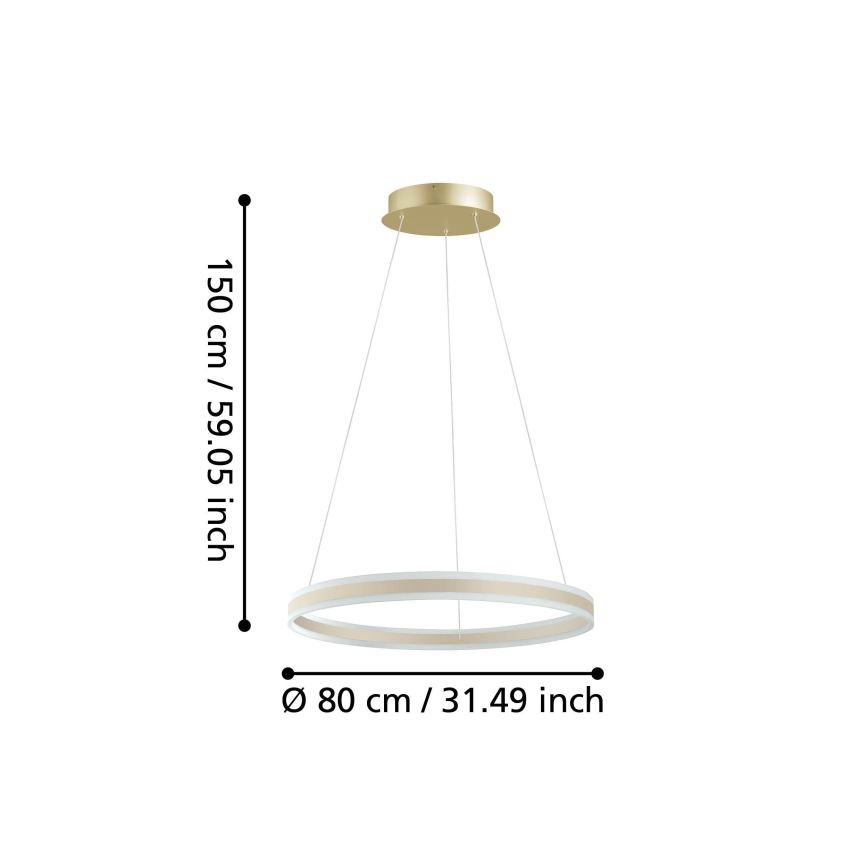 Eglo - Lampadario LED dimmerabile a sospensione con filo LED/78W/230V