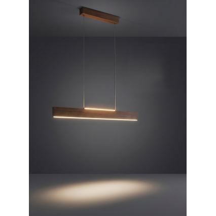 Eglo - Lampadario LED a sospensione su cavo LED/17W/230V + LED/4,2W, finitura noce