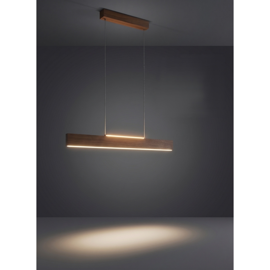 Eglo - Lampadario LED a sospensione su cavo LED/17W/230V + LED/4,2W, finitura noce