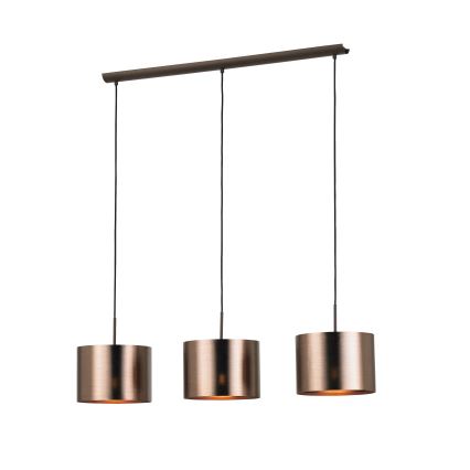 Eglo - Lampadario a sospensione con filo 3xE27/60W/230V rame