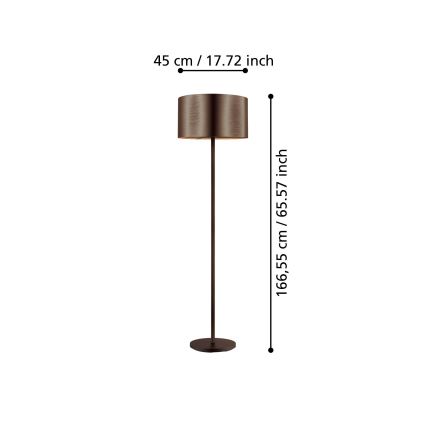 Eglo - Lampada con piedistallo 1xE27/60W/230V rame