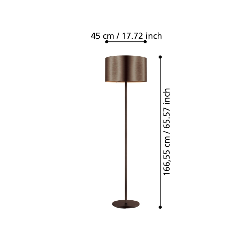 Eglo - Lampada con piedistallo 1xE27/60W/230V rame