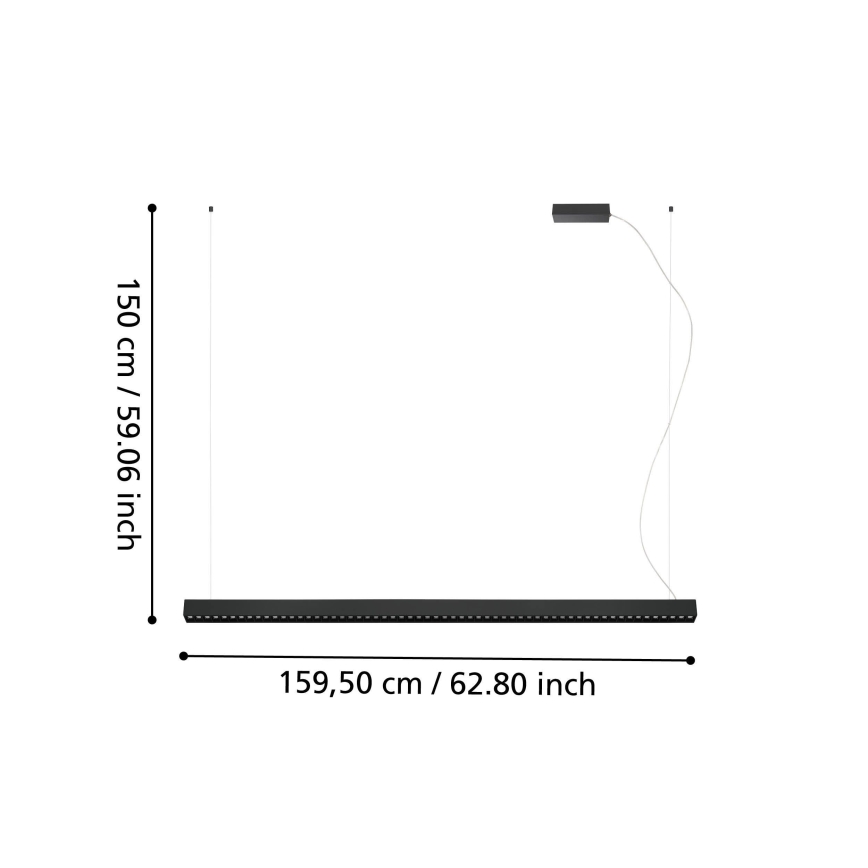 Eglo - Lampadario LED su filo dimmerabile LED/30,5W/230V + LED/15,5W
