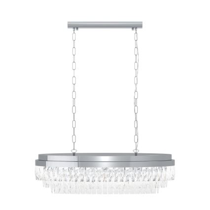 Eglo - Lampadario su catena 10xE14/40W/230V cromo luminoso