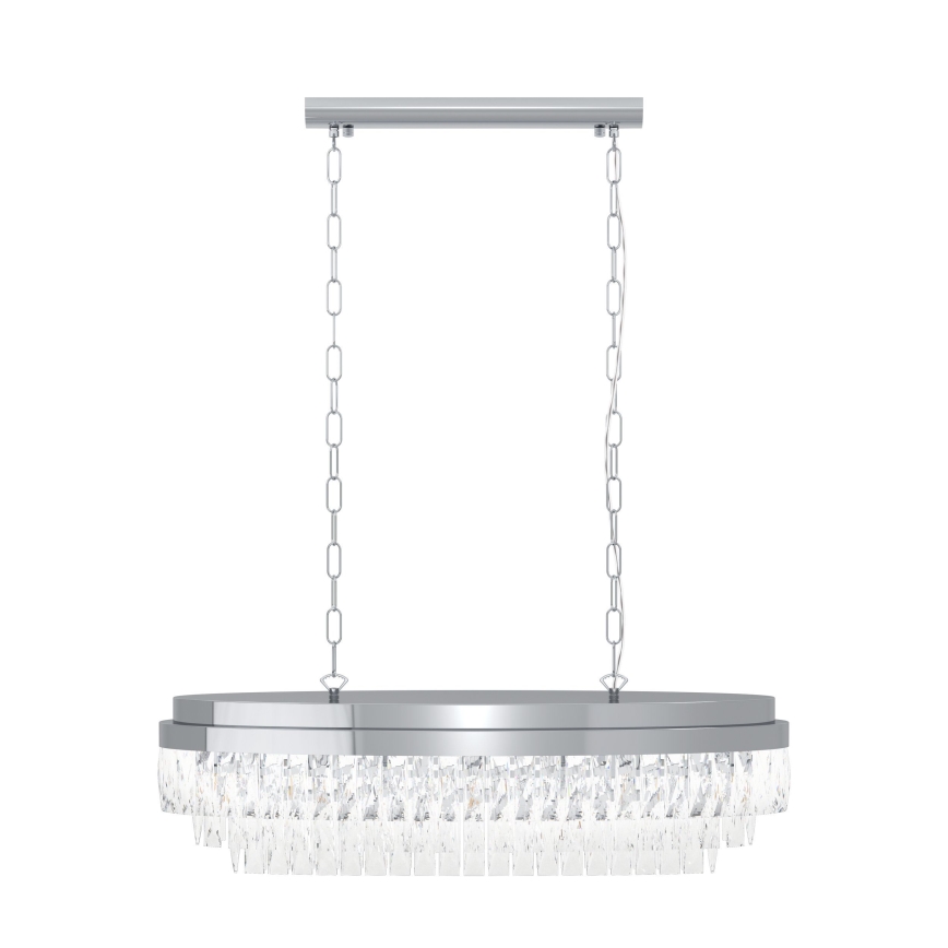 Eglo - Lampadario su catena 10xE14/40W/230V cromo luminoso