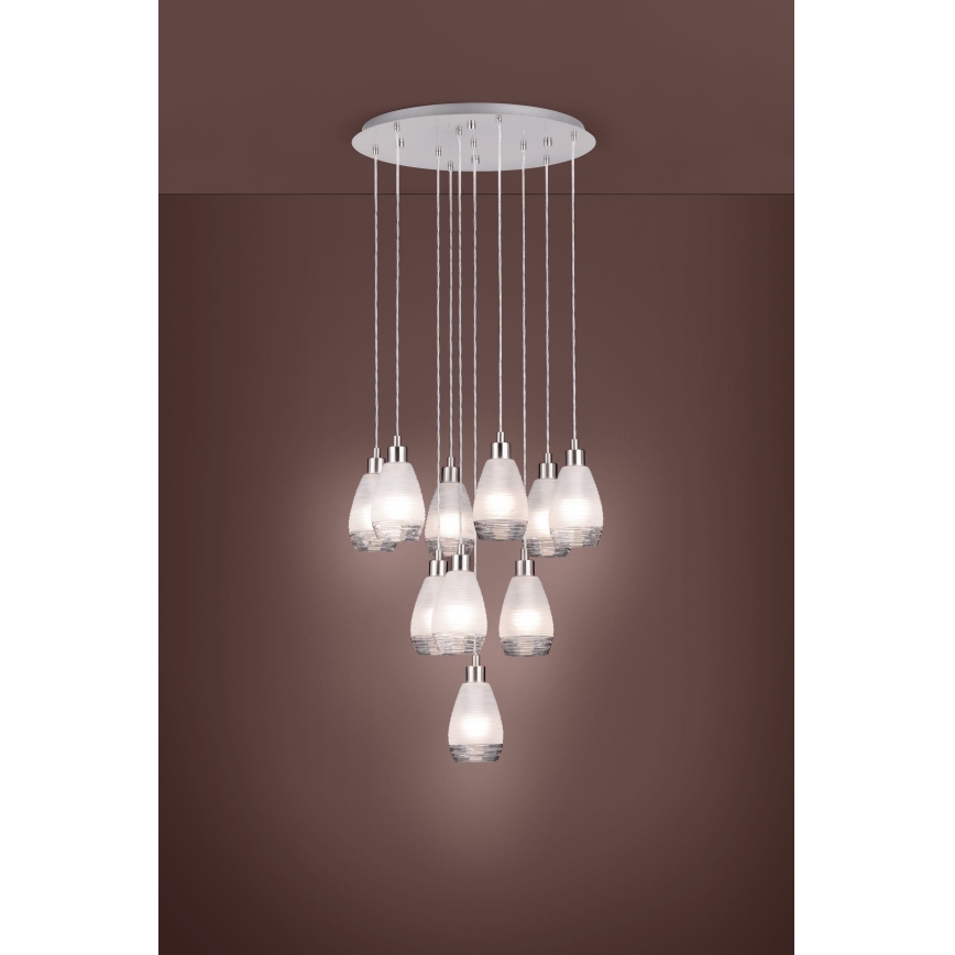 Eglo - Lampadario a sospensione con filo 10xE27/60W/230V