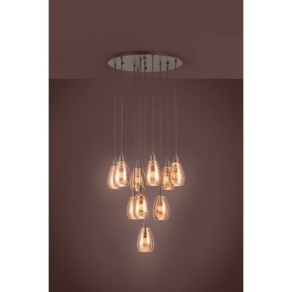 Eglo - Lampadario a sospensione con filo 10xE27/60W/230V