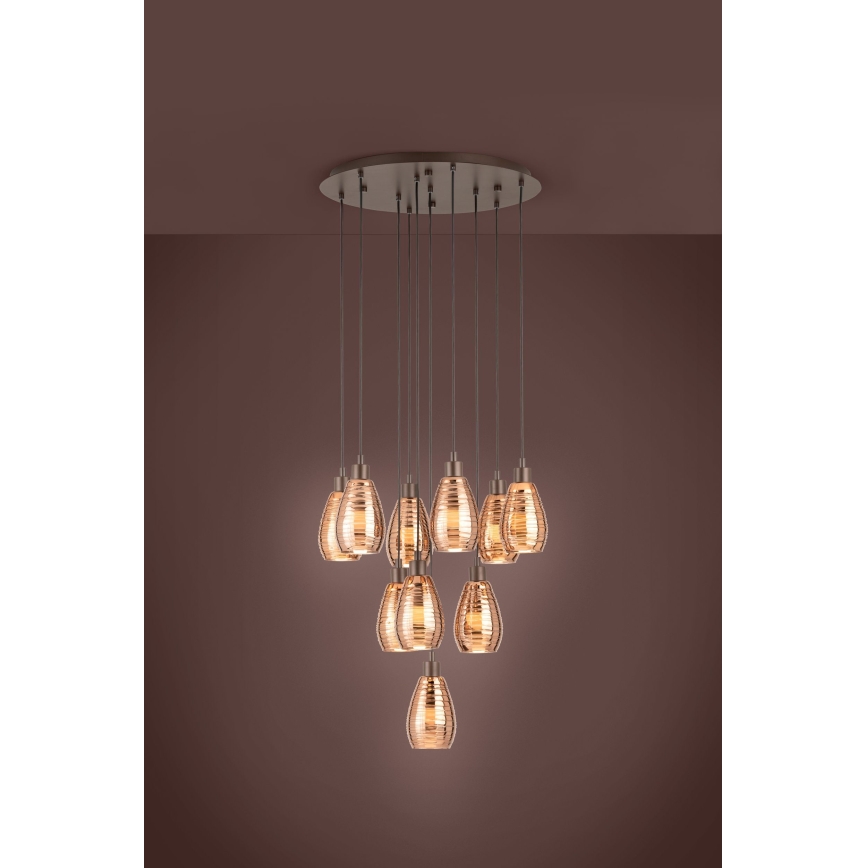 Eglo - Lampadario a sospensione con filo 10xE27/60W/230V