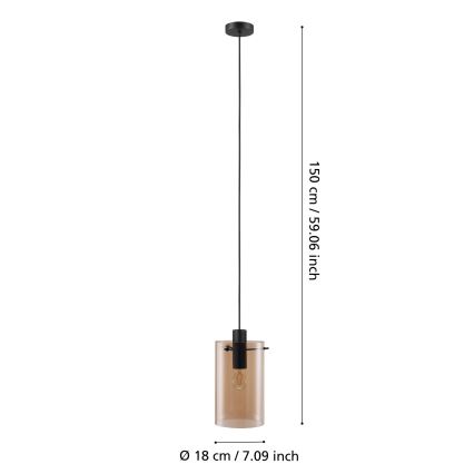 Eglo - Lampadario su filo 1xE27/40W/230V