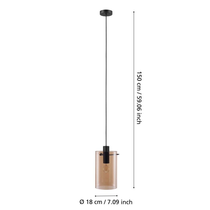 Eglo - Lampadario su filo 1xE27/40W/230V