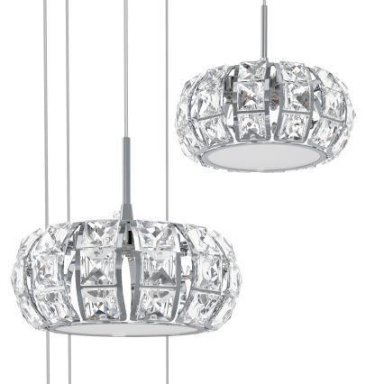 Eglo - Lampadario di cristallo LED dimmerabile su filo CORLIANO 17xLED/4,5W/230V