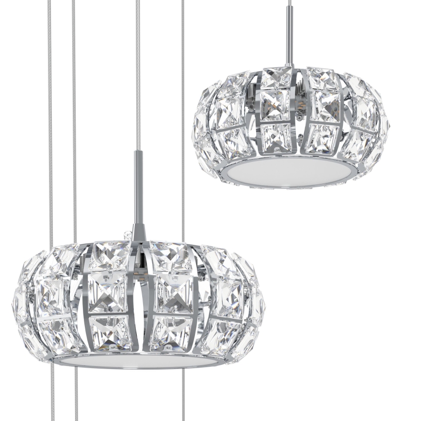Eglo - Lampadario di cristallo LED dimmerabile su filo CORLIANO 17xLED/4,5W/230V