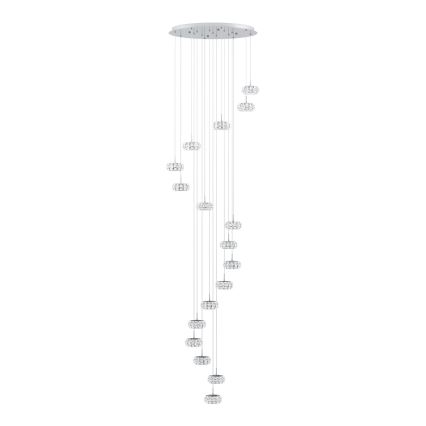 Eglo - Lampadario di cristallo LED dimmerabile su filo CORLIANO 17xLED/4,5W/230V