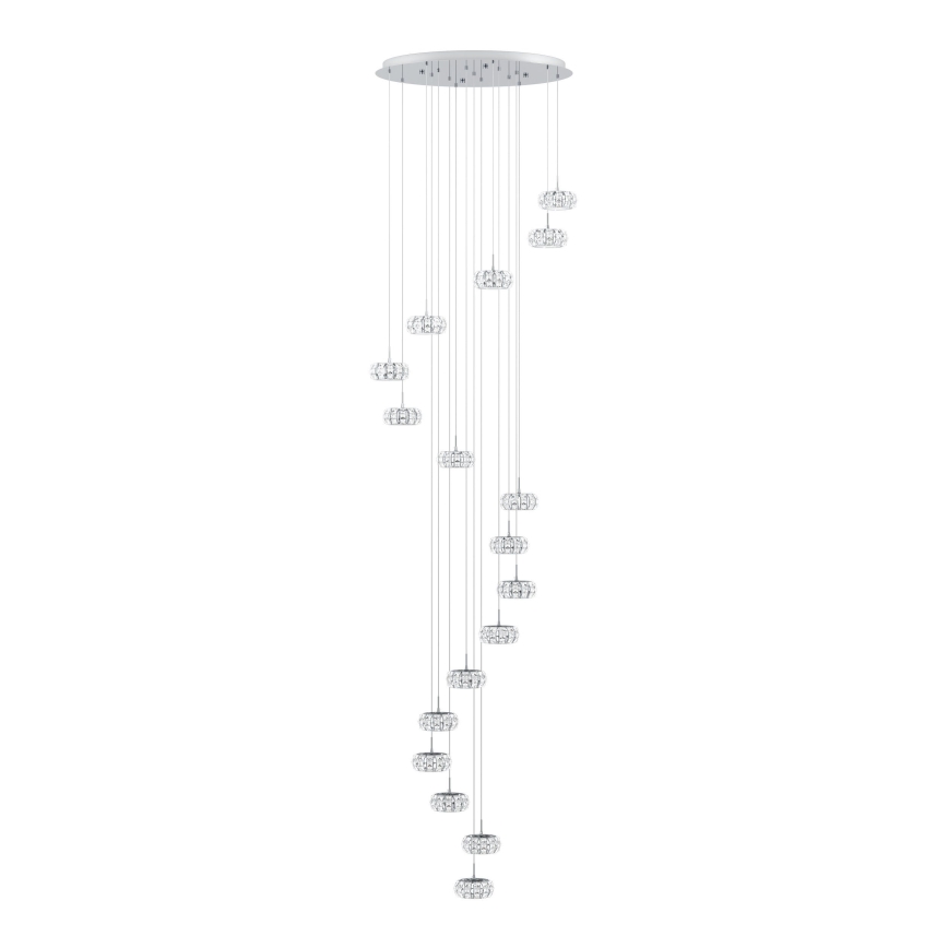 Eglo - Lampadario di cristallo LED dimmerabile su filo CORLIANO 17xLED/4,5W/230V