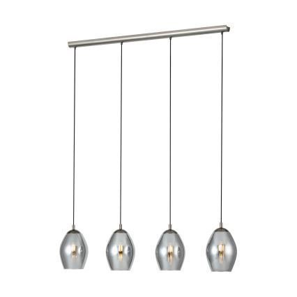 Eglo - Lampadario a sospensione con filo 4xE27/60W/230V fumé