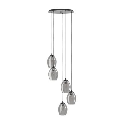 Eglo - Lampadario a sospensione con filo 5xE27/60W/230V fumé