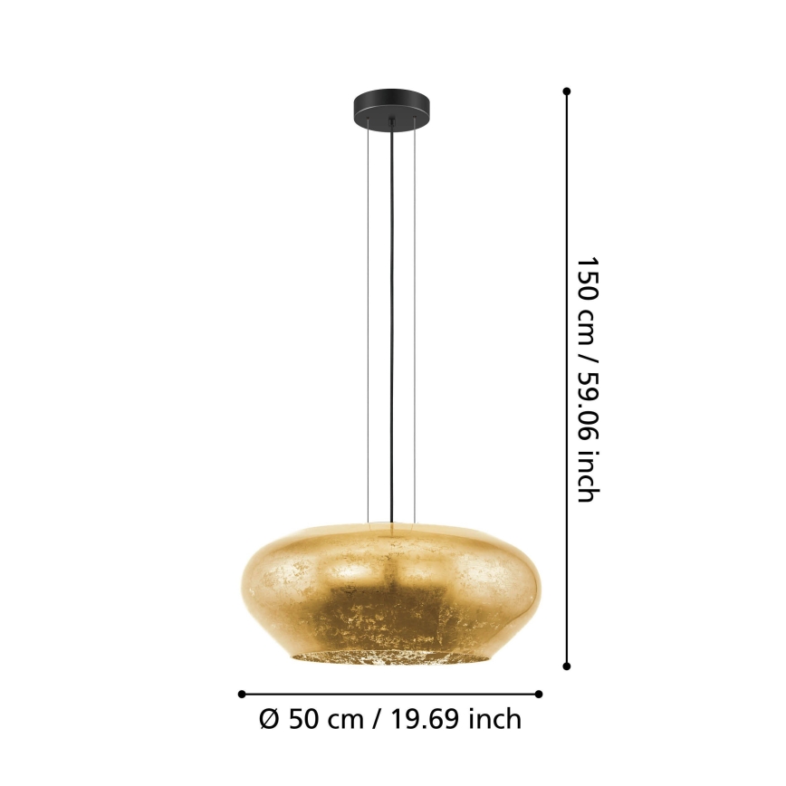 Eglo 39595 - Lampadario su filo PRIORAT 3xE27/20W/230V