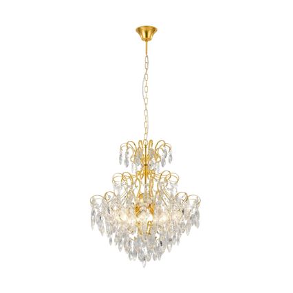 Eglo - Lampadario su catena 5xE14/25W/230V dorato